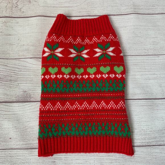 Wag A Tude Dog Christmas Holiday Knit Sweater Pull On Full Arms Size Medium - Picture 1 of 12